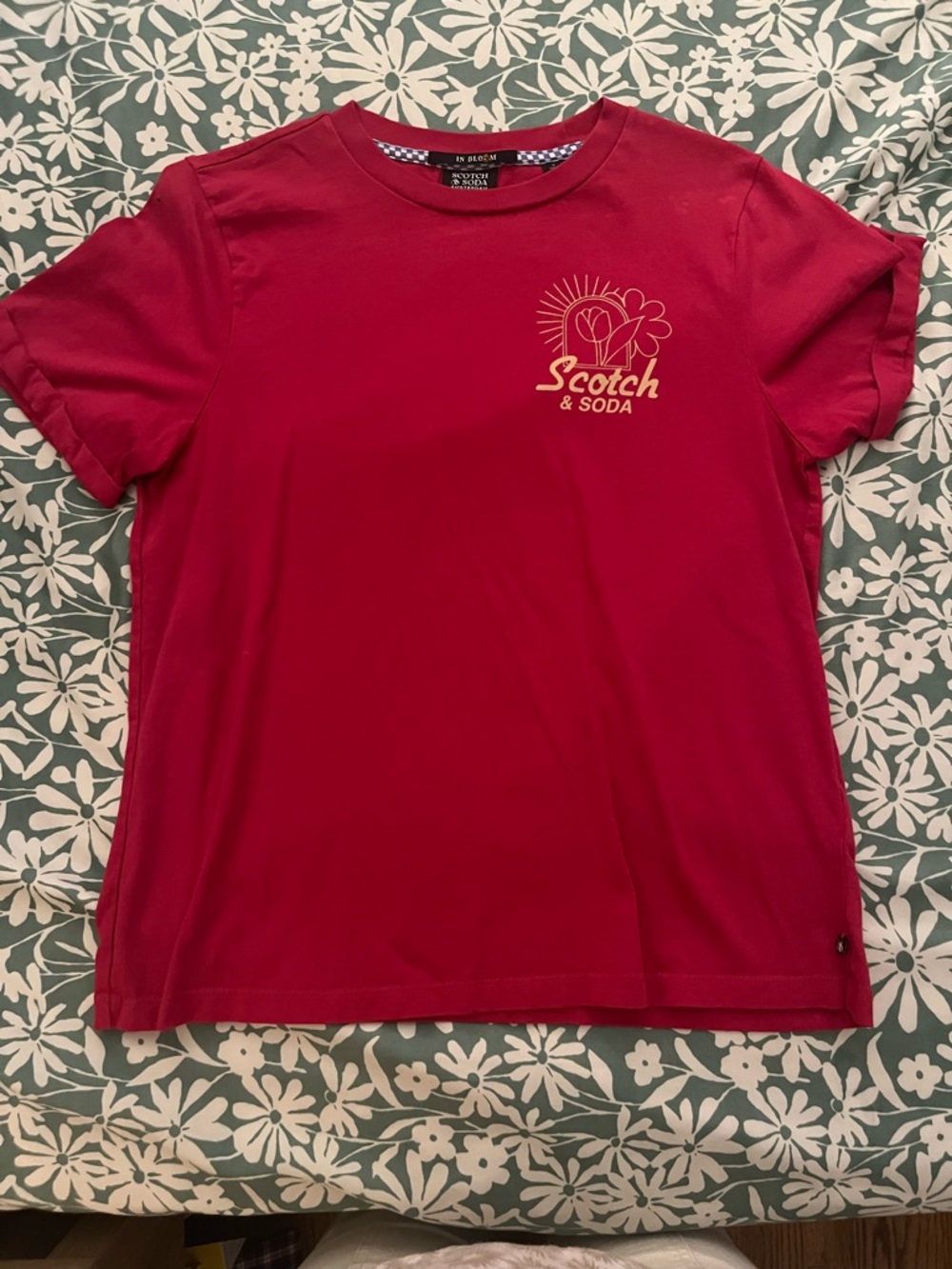 Scotch & Soda Pink Graphic Logo Tee